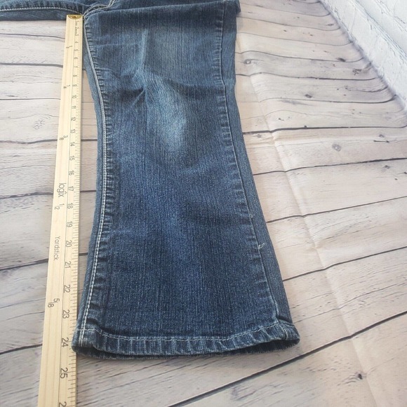 V.S.H. Jeans Women's Size 6 Straight Leg Embellished Pockets Denim‎ Cropped - Picture 8 of 9